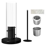 MWZBTG Tischfeuerschale, 40 X 19cm Temperiertes Glas Tischkamin, Ethanol-Kamin, Nachttischlampe, Moderne Beleuchtung, Tischfeuer Deko, Tisch Kamin Feuer Set Für Einweihungspartys Geburtstagsfeier