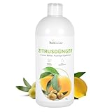 Rasenmax Zitrusdünger - Dünger für Zitronenbaum und Olivenbaum, Flüssigdünger, Citrus Dünger, Zitruspflanzendünger, Zitrus, für alle Zitruspflanzen, Balkonpflanzen und Olivenbäume, 1 L