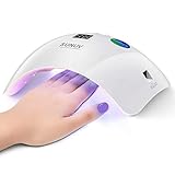 SUNUV UV LED Nagellampe für Gelnägel mit 30, 60, 99s Timer-Einstellungen, Automatischer Infrarotsensor, LCD-Display, Geeignet für Zuhause und Salon, Geschenk für Frauen