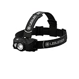 Ledlenser MH8 Outdoor Stirnlampe LED, Schwarz, aufladbar mit Akku, 600 Lumen, fokussierbar, Leuchtdauer bis 60h, Rot-/Grün-/Blaulicht, 2xAA Batteriebetrieb möglich, Transportsperre, Jagd, Angeln