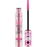 essence lash WITHOUT LIMITS EXTREME LENGTHENING & VOLUME MASCARA, Nr. 01, Schwarz, langanhaltend, volumengebend, vegan, ohne Mikroplastikpartikel, Nanopartikel frei, ohne Parfüm, 1er Pack (13ml)