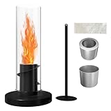 Ethanol Tischkamin, Tischfeuer Indoor & Outdoor, Tornado Tischlampe Dekoratives Kamin-Set Tornado Tischleuchte Für Garten &Wohnung Nachttisch Balkon Schlafzimmer Geburtstag Einweihung Filmabend