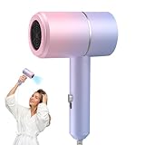 Klappbar Haartrockner, Reisehaartrockner 800W Ionen Föhn mit 2 Temperaturmodi Reisefön Klappbar Klein Ionen Haartrockner Föhn Schnelltrocknen, Föhn Lonen Haartrockner für Hause, Reisen (Puderblau)