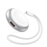 Ladegerät für Apple Watch, Tragbare Magnetische Standalone Ladestation mit Metallgehäuse & Lanyard, Kompatibel mit Series 9/8/7/6/5/4/3/2/SE/Ultra/Ultra 2 [Wiederverwendung Ihres USB-C Kabels]