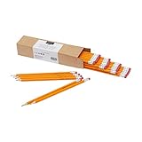 Amazon Basics - Holzgefasste Bleistifte, HB, vorgespitzt, 30er-Pack, orange