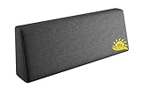 sunnypillow Palettenkissen mit abnehmbarem Bezug UV - beständig Outdoor/Indoor Kaltschaum Palettenauflage Palettenpolster Palettensofa Rückenkissen 120x40x20/10cm Anthrazit