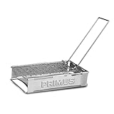 Primus Camping Toaster für Gaskocher - 17x14 cm - 186 g - Edelstahl - Klappbarer Griff und Seiten – Flach zusammenfalten - Kleiner Toaster für Camping und Gasherd