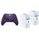 Xbox Wireless Controller - Astral Purple+Venom Doppelpack mit wiederaufladbarem Akku Controller - Weiß Series X & S One