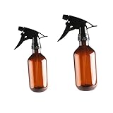 DECOMELODY 2 STÜCK Braune Wasser Sprühflaschen Pe Auslaufsicher Leichter Handdruck Vielseitig für Pflanzenbewässerung Friseurbedarf Wiederverwendbar Ergonomisch