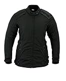 Texpeed Motorradjacke damen mit protektoren - Motorrad Motorroller Biker Wasserdicht Jacke Mit Rüstung (EN 1621-1) Schwarz - XXL