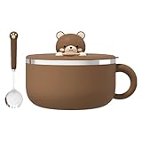 Uitndvyte Nudeltöpfe aus Stahl mit großem Fassungsvermögen, 1,2 l, lebensmittelechte Materialien, Belüftungssysteme, schönes ästhetisches Design, mikrowellen- und spülmaschinenfest, für Küchen