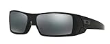 Oakley Gascan Sonnenbrille (mattschwarzer Rahmen, schwarze Spiegellinse, mattschwarzer Rahmen, schwarze Spiegellinse), Schwarz, Einheitsgröße, Schwarz, One Size