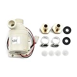 Hkfgdjdl Umwälzpumpe, 12 V Solar-Warmwasser, zirkulierend, geräuscharm, bürstenloser Motor, wasserdicht, solarbetrieben, Warmwasser