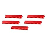 YUMILI Bit Aufbewahrung, 5 Stück 12 Löcher Bit Organizer, Streifen Bithalter, Kunststoff Schraubendreher Sechskantschaft Magazin, Bitholder Schraubendreher Sets