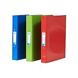 Elba Ringbuch A4, Rot, Grün, Blau, 3er Pack