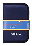 Rheita 409-01BU 60-teiliges Schüleretui, blau, abwaschbares Material