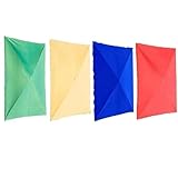 MACAGGTNTU Außenbereich Gartenschirm Ersatzabdeckung 300x200/300x250cm Sonnenschirm Ersatzbezug Für Strand, 4/6 Rippen Rechteckig Sonnenschirm Ersatz Baldachin(Red,200x150cm/6.5'x5')