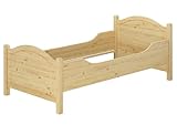 Erst-Holz® Seniorenbett extra hoch 100x200 Massivholz Kiefer Holzbett Einzelbett Gästebett 60.40-10 oR