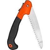 Newaner Astsägen,Handsäge,Outdoor-Klappsägen Sägeblattlänge 18cm Sägeblatt aus Stahl Säge zur Reparatur von Terrassengärten, Reisecamping,39cm klappbare Säge (Orange)