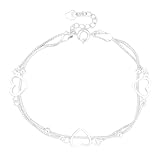 Herz Armband Für Frauen | Hohlherz Schmuck Armbänder Aus 925er Sterlingsilber Mit Gravur,Doppellagen Armreif Schmuck Accessoires, Geburtstag, Partygeschenk, Hochzeit