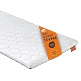 sleepling Topper 100x200cm Kaltschaum, Matratzentopper 6cm dick, orthopädische Matratzenauflage, für alle Matratzen und Betten, Made in EU, Ökotex, Waschbar 60 Grad