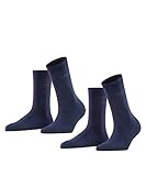 ESPRIT Damen Socken Uni Multipack W So Baumwolle einfarbig 2 Paar, Blau Marine 6120, 39-42