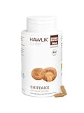 HAWLIK Vitalpilze Shiitake Extrakt Kapseln - 240 Kapseln - Mit Vitamin C - Natürlicher Anbau - Schonende Trocknung - Vegan - Zuckerrohr-Dose