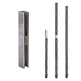 Zaunpfosten Pfostenverlängerung Adapter für Doppelstabmattenzaun für 60x40mm Zaunerhöhung Adapterrohr Zaun Gitterzaun