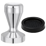 Vicloon Kaffee Tamper, 51mm, Silikonmatte 58mm, 304 Edelstahl für Espresso, Intensiver Kaffee Genuss