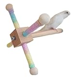 Vogel-Sitzstange für Käfig, Nymphensittich-Sitzstange, 360 Grad drehbarer Holzständer, Spielzeug für Innenkäfige, Outdoor-Volieren, Hühnerstall, Reisetasche, Zucht-Setups