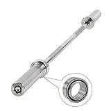 wuuhoo® Langhantelstange Sergio, 150cm Hantelstange, 50mm bis 80 KG, olympische Scheibenaufnahme, Langhantel Stahl verchromte mit 8,5 KG Eigengewicht, gerändelter Griff 25mm - Fitnessgerät für Zuhause