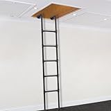 DUANHOZ Robuste Not-Feuerleiter für 4,4 m hohe Kellerfenster, Schachtausstieg, Schwarze Metallleiter aus Rundrohr für Etagenbetten, belastbar bis zu 150 kg