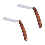 VICASKY 2Stücke Bartschneider Old Typ Rasierer Für Präzise Augenbrauen Und Bartformung Sicherer Manueller Rasierer Mit Edelstahloberfläche Langlebig Und Rostfrei