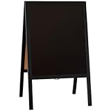 Aufsteller schwarz 60 x 100 cm Kreidetafel Kundenstopper Holzaufsteller beidseitig Holz