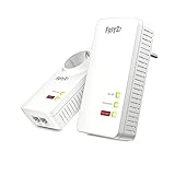 FRITZ!Powerline 1260/1220 WLAN Set (WLAN-Access Point, ideal für Media-Streaming oder NAS-Anbindungen, 1.200 MBit/s, deutschsprachige Version)