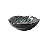 YANG11FAN Mehrzweck-Geschirr, Hotel, kreative Form, kalte Schale, Salat, Retro, Keramik, Snack-Teller, Sauce, leicht zu reinigen (grün)