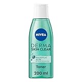 NIVEA Derma Skin Clear Toner (200 ml), reinigendes und feuchtigkeitsspendendes Toner, Salicylsäure-Toner, angereichert mit Niacinamid, um die Haut wieder auszugleichen und Unreinheiten zu entfernen