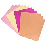 sourcing map 200 Stück Toner-Reaktivfolie, Deko-Folie, Transferblätter, 21,6 x 27,9 cm, A4, Heißfolienpapier für Laserdrucker, Scrapbooking, Wärmeübertragung, Basteln, Rosa/Gold/Bronze/Rosarot