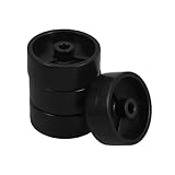 MOLUCKFU 4 Stück Teiliges PP Räder für Gas Heizstrahler Universelle Stabile Ersatzräder für Terrassenheizer und Regalwagen Vielseitig Einsetzbar Leichtgängige