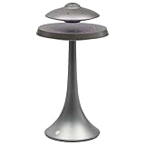XIAYUHE UFO Bluetooth Lautsprecher Magnetischer Schwebelautsprecher Bluetooth 5.2 LED Flash Kabelloser Schwebelautsprecher mit Mikrofon und Touch-Tasten (Grau)