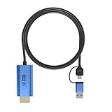 ASHATA USB -C -zu - -Kabel, USB 3.0 Videoaufnahmekarte mit 4K -Eingang 1080p Ausgabe 2 M Langes Kabel -Aluminium -Shell für Live -Streaming -Gaming -Unterrichtsaufzeichnungen