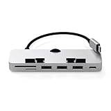 SATECHI USB-C Klemmen-Hub Pro mit USB-C Datenport, USB-A 3.0, Micro/SD-Kartenleser, für iMac & iMac Pro 2020/2019, Nicht kompatibel mit iMac M1 2021 (Silber)