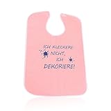 1 Rosa Lätzchen, Lätzchen Für Erwachsene, Lätzchen Zum Waschen Und Essen, Wasserdichtes Lätzchen, Stilllätzchen, Bequem Und Hautfreundlich, Geeignet Für Erwachsene Und ältere Menschen Beim Essen