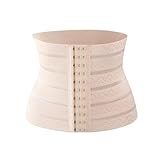 LYHYDMA Postpartum belly wrap 2 stücke Taille Trainer Körper Shapewear Frauen Bauch Abnehmen Mantel Frau Flache Bauch Gürtel(Beige,M(40-50kg))