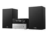 Philips M3205/12 Mini Stereoanlage mit CD und Bluetooth (UKW Radio, USB, MP3-CD, USB-Anschluss zum Laden, 18 W, Bassreflexlautsprecher, Digitale Sound Kontrolle)