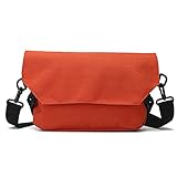 FANDARE Unisex Umhängetasche Schultertaschen Kuriertasche Laptoptasche Umhängetaschen Messenger Crossbody Bag für Herren Damen Reise Business Hochschule Orange A