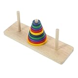 SOIMISS Holzspielzeug Yugong Moving Mountain Iq Puzzle Denksportaufgaben Für Erwachsene Turmstapelspiel Puzzlespielzeug Heimspielzeug Hanoi Turm Puzzle Gehirnentwicklungsspielzeug