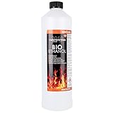 Bio Alkohol 100% 1 Liter - BIOETHANOL für Alkohol-Kamine, Tischfeuer, Ethanolkamine, Alkoholbrenner, Terrassenfeuer, Raumfeuer, Standfeuer oder Gartenfeuer