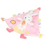 Fdit Baby-Beißspielzeug mit Glöckchen und Flüsterton Zur Beruhigung der Emotionen von Babys und Kleinkindern, Innenkern aus Baumwolle (Kaninchen)