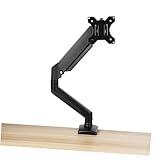 Angoily Gasfederhalterung Monitor-Tischhalterung Frühling verstellbare arbeitsböcke bildschirmhalter tragbarer Monitor Monitor-Tischklemme Einzelmonitorhalterung Aluminiumlegierung Black